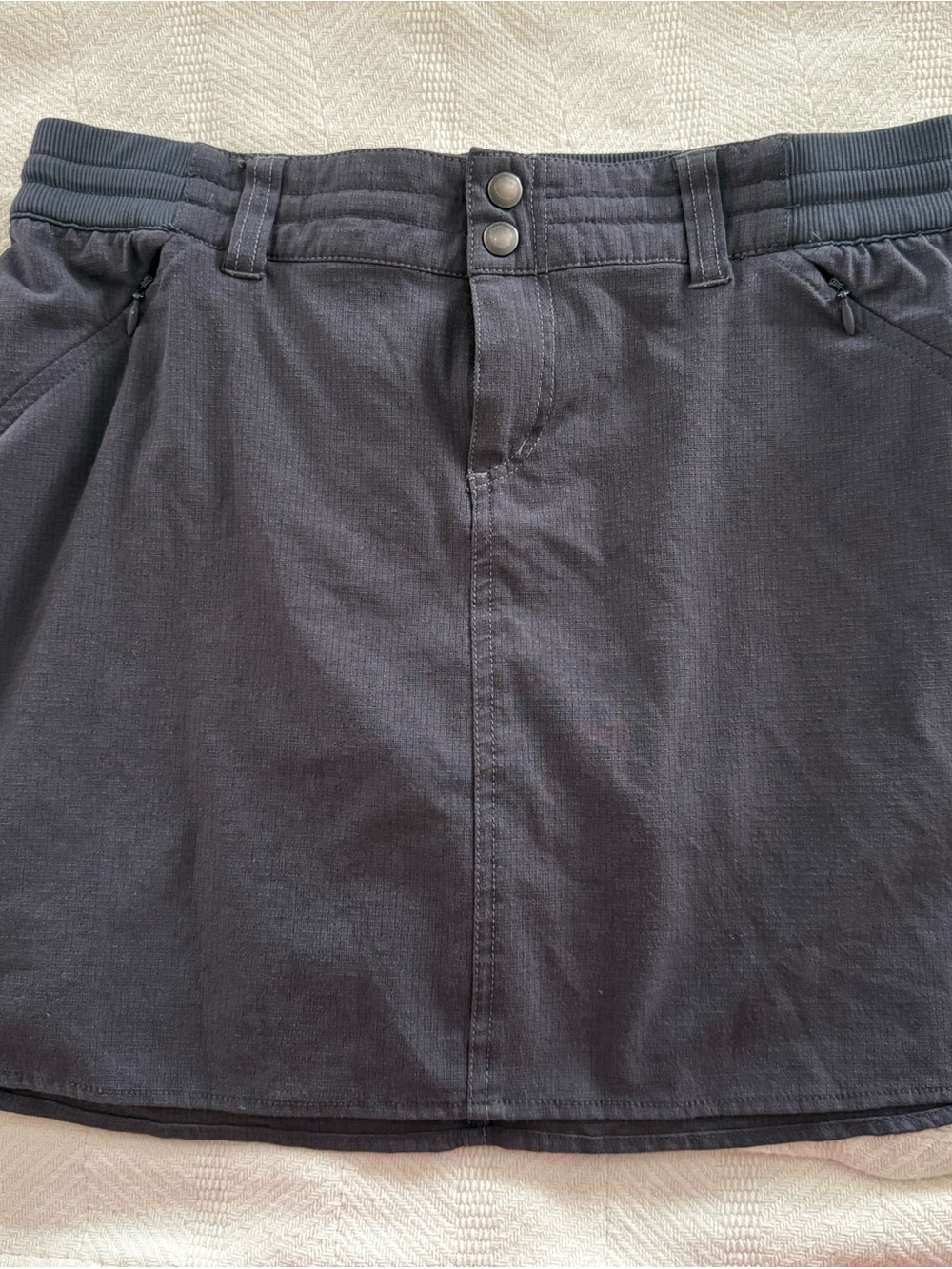 KUHL Women’s Charcoal Mini Skort with Button Waist